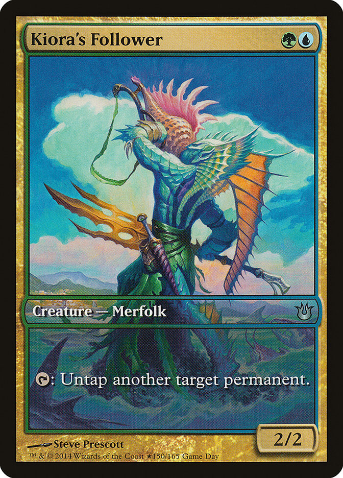 Kiora's Follower (Game Day) [Born of the Gods Promos] | Game Master's Emporium (The New GME)