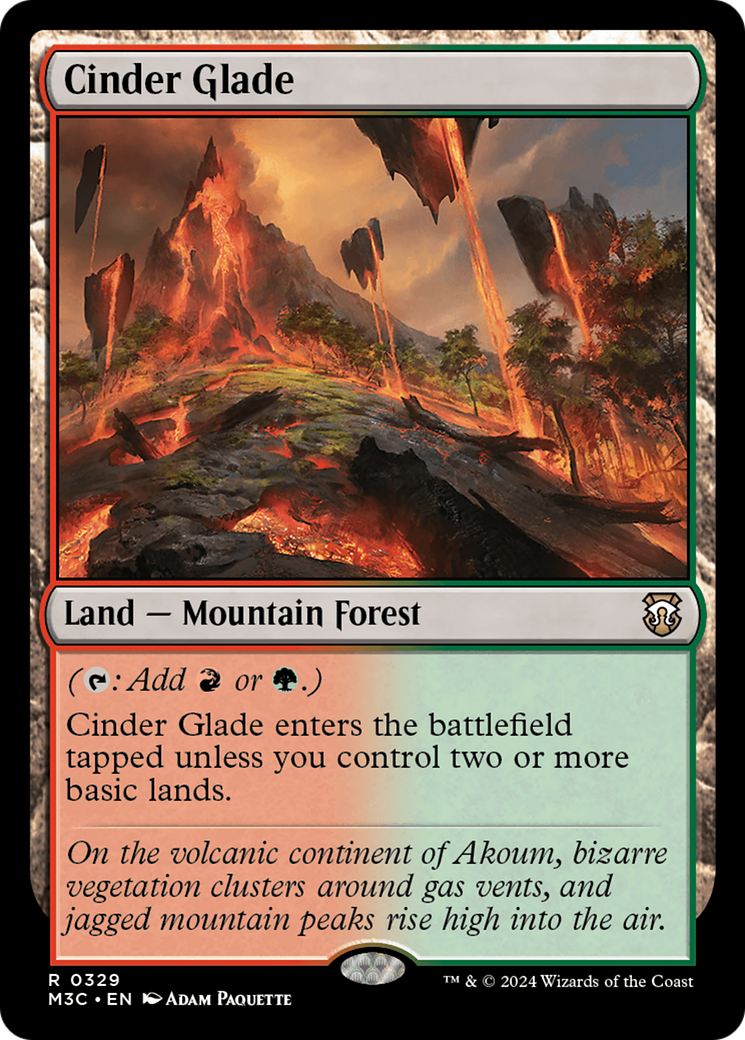 Cinder Glade (Ripple Foil) [Modern Horizons 3 Commander] | Game Master's Emporium (The New GME)