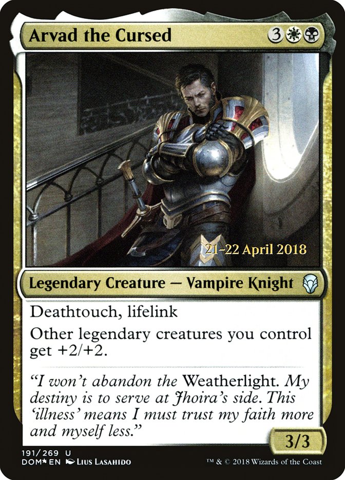 Arvad the Cursed [Dominaria Prerelease Promos] | Game Master's Emporium (The New GME)