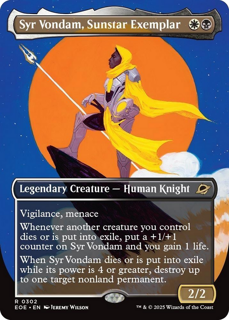 Syr Vondam, Sunstar Exemplar (Borderless) [Edge of Eternities] | Game Master's Emporium (The New GME)