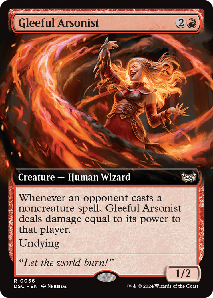 Gleeful Arsonist (Extended Art) [Duskmourn: House of Horror Commander] | Game Master's Emporium (The New GME)