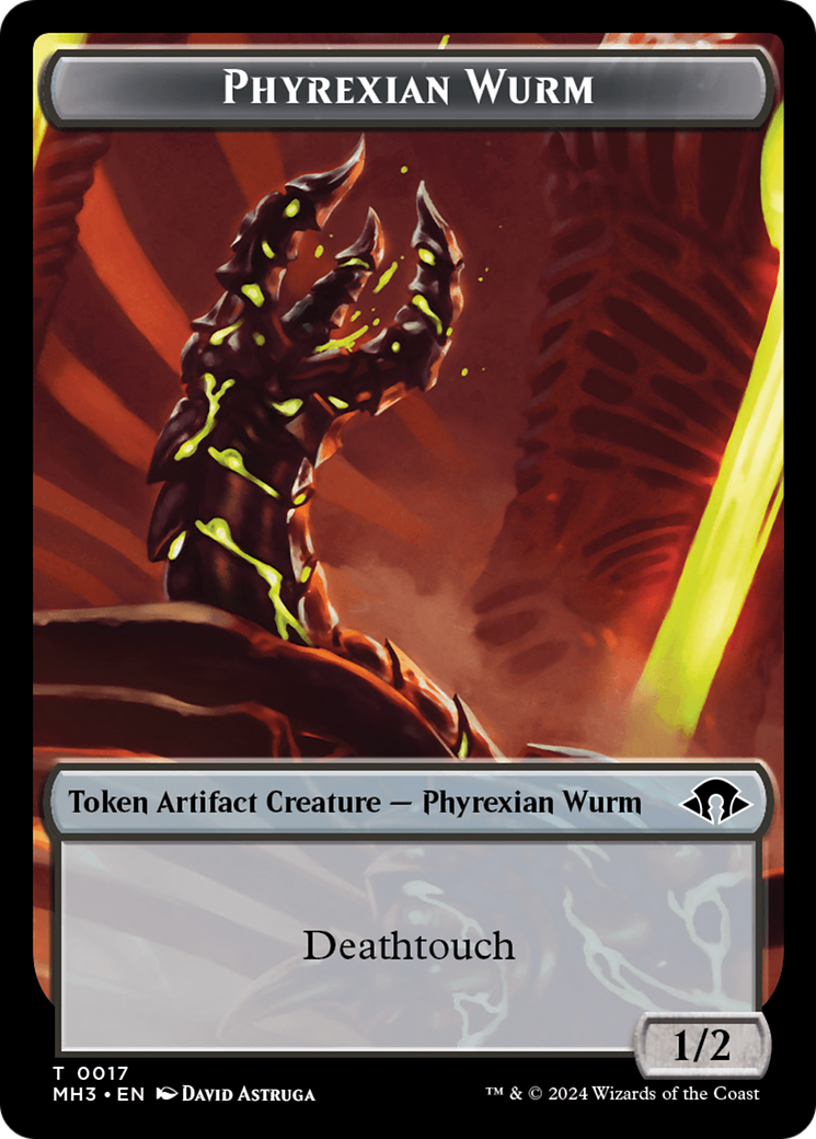 Phyrexian Wurm Token (0017) [Modern Horizons 3 Tokens] | Game Master's Emporium (The New GME)