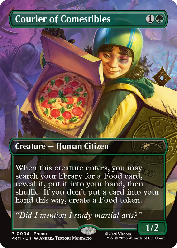 Courier of Comestibles (Borderless) [Wizards Play Network 2026] | Game Master's Emporium (The New GME)