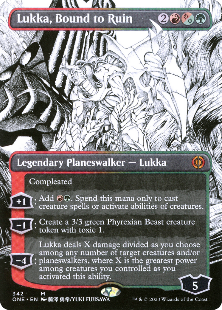 Lukka, Bound to Ruin (Borderless Manga) [Phyrexia: All Will Be One] | Game Master's Emporium (The New GME)