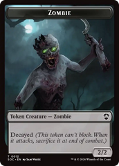 Snake // Zombie Double-Sided Token [Secrets of Strixhaven Commander Tokens] | Game Master's Emporium (The New GME)