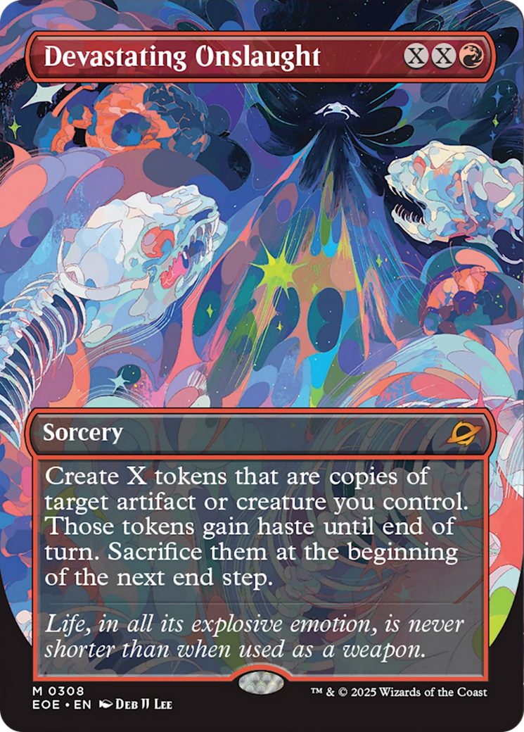 Devastating Onslaught (Borderless) [Edge of Eternities] | Game Master's Emporium (The New GME)