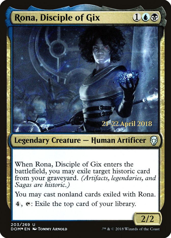 Rona, Disciple of Gix [Dominaria Prerelease Promos] | Game Master's Emporium (The New GME)