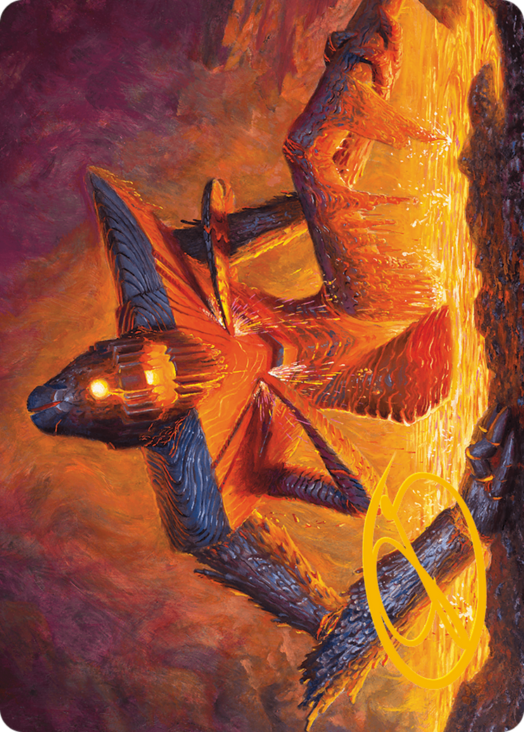 Molten Gatekeeper Art Card (Gold-Stamped Signature) [Modern Horizons 3 Art Series] | Game Master's Emporium (The New GME)