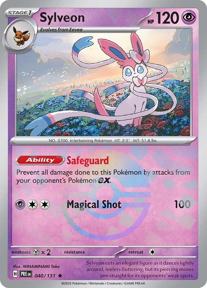 Sylveon (040/131) (Poke Ball Pattern) [Scarlet & Violet: Prismatic Evolutions] | Game Master's Emporium (The New GME)