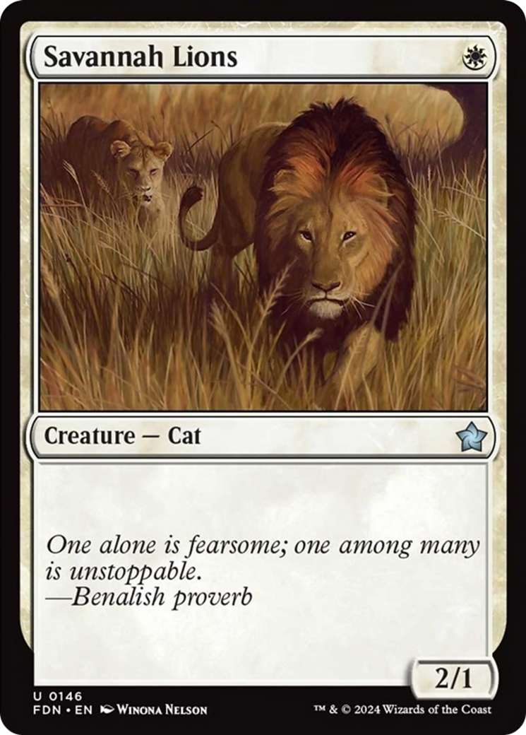 Savannah Lions [Foundations] | Game Master's Emporium (The New GME)