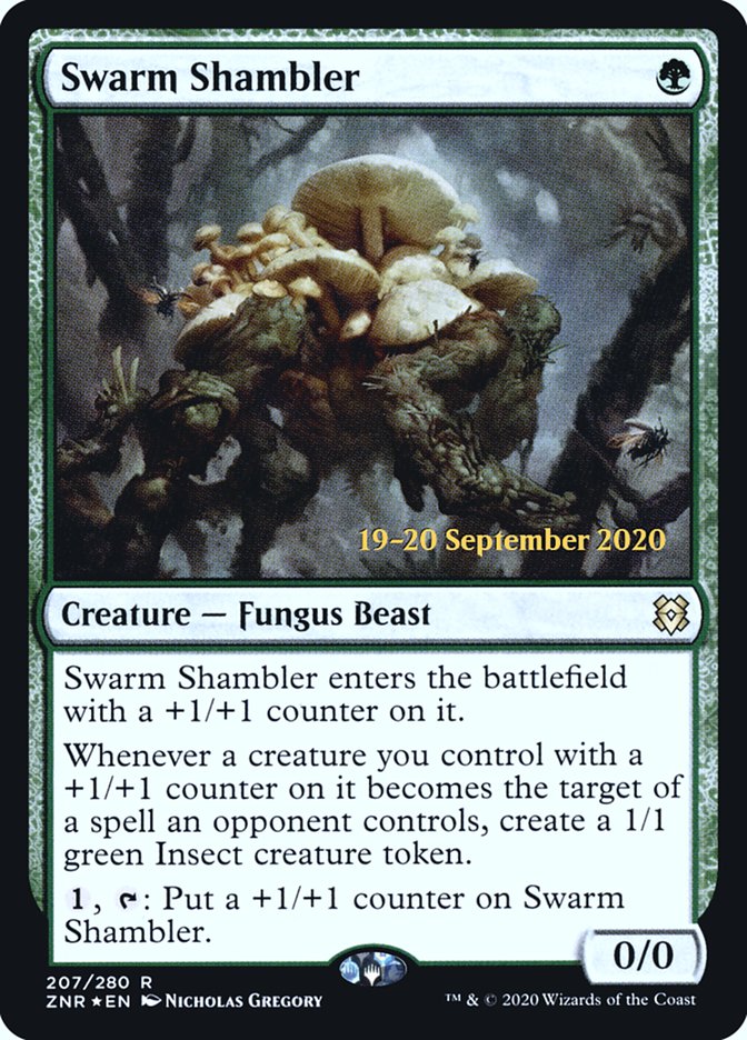 Swarm Shambler [Zendikar Rising Prerelease Promos] | Game Master's Emporium (The New GME)