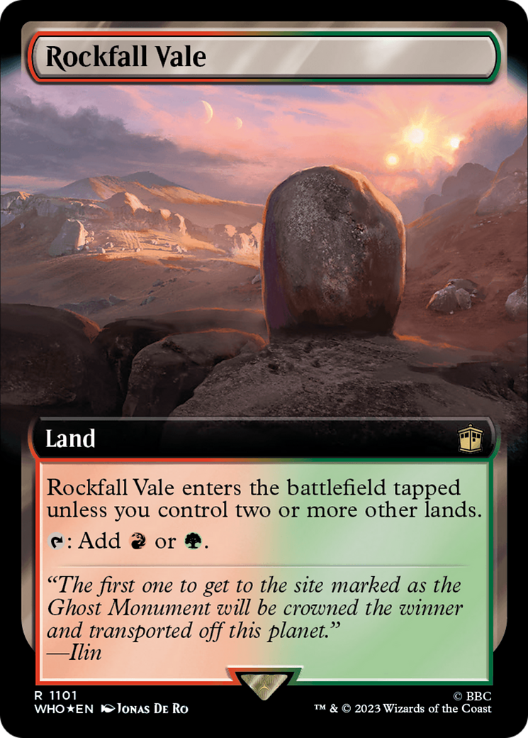 Rockfall Vale (Extended Art) (Surge Foil) [Doctor Who] | Game Master's Emporium (The New GME)