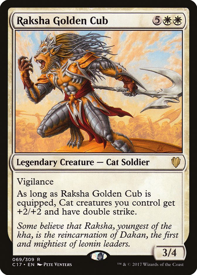 Raksha Golden Cub [Commander 2017] | Game Master's Emporium (The New GME)