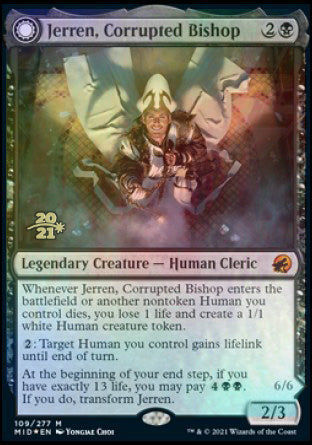 Jerren, Corrupted Bishop // Ormendahl, the Corrupted [Innistrad: Midnight Hunt Prerelease Promos] | Game Master's Emporium (The New GME)
