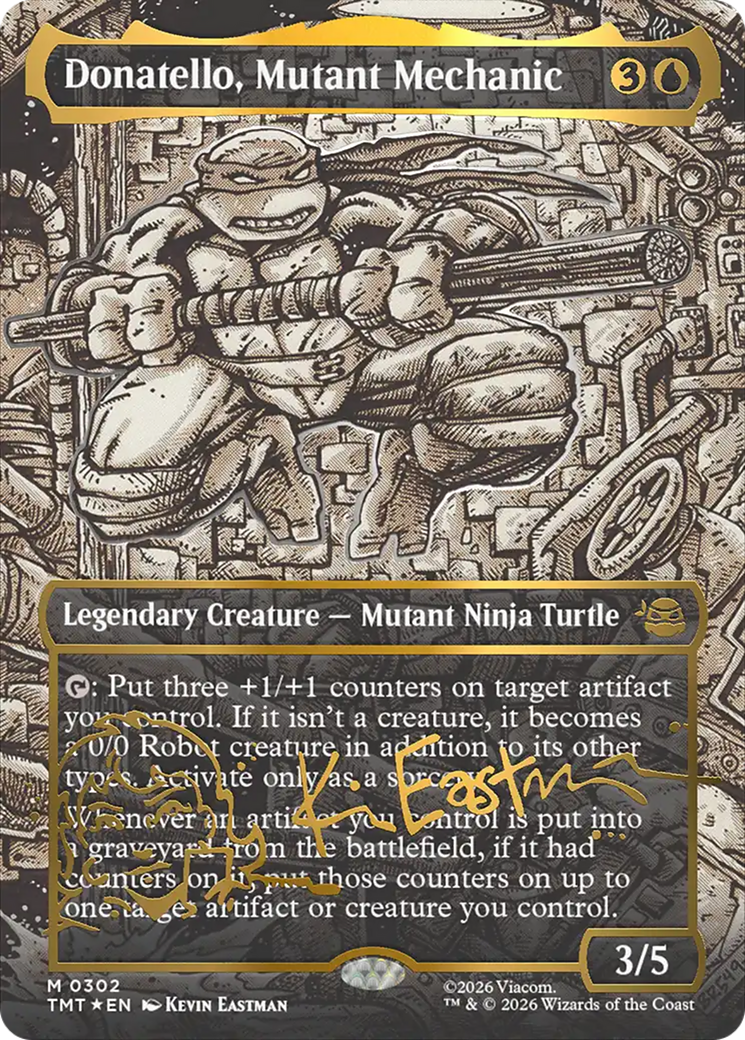 Donatello, Mutant Mechanic (Borderless) (Gold-Stamped Signature) [Teenage Mutant Ninja Turtles] | Game Master's Emporium (The New GME)