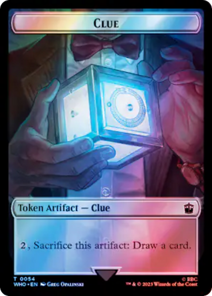 Alien // Clue (0054) Double-Sided Token (Surge Foil) [Doctor Who Tokens] | Game Master's Emporium (The New GME)