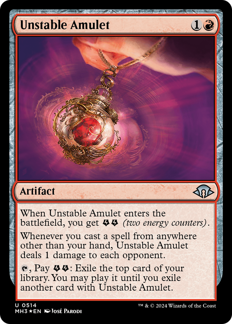 Unstable Amulet (Ripple Foil) [Modern Horizons 3] | Game Master's Emporium (The New GME)