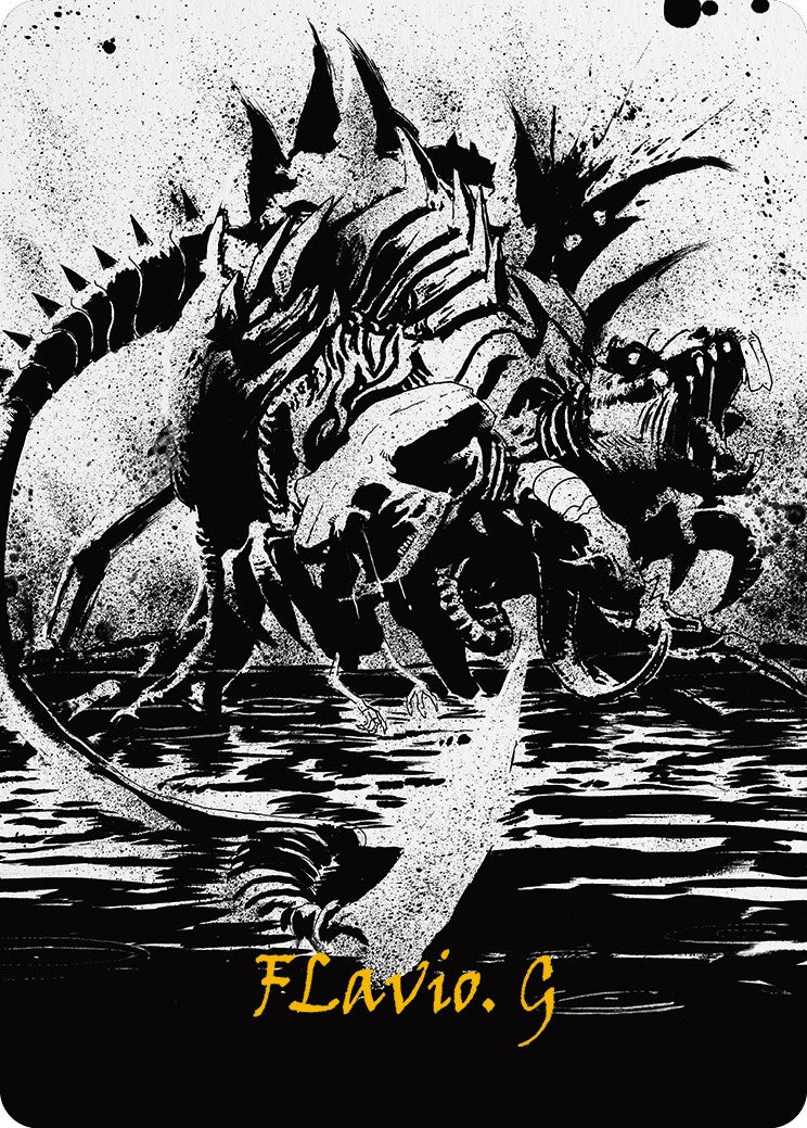 Karumonix, the Rat King Art Card (Gold-Stamped Signature) [Phyrexia: All Will Be One Art Series] | Game Master's Emporium (The New GME)