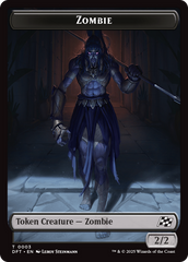 Zombie Warrior // Zombie (0003) Double-Sided Token [Aetherdrift Commander Tokens] | Game Master's Emporium (The New GME)