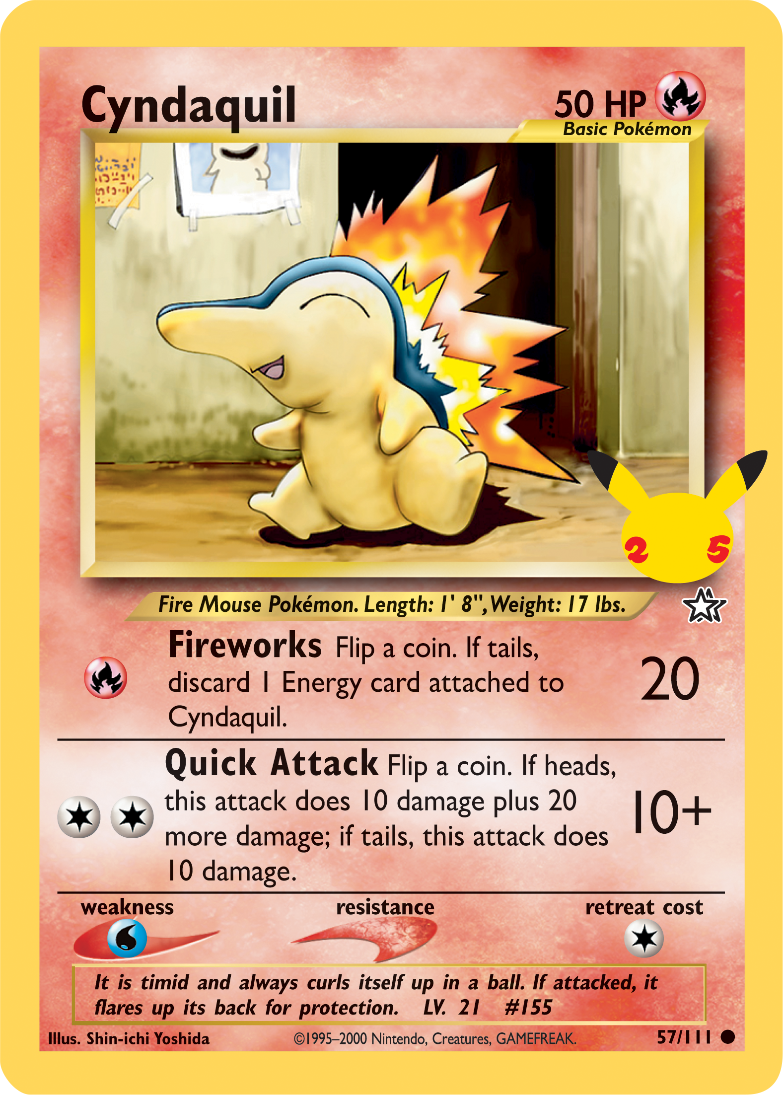 Cyndaquil (57/111) (Jumbo Card) [First Partner Pack] | Game Master's Emporium (The New GME)