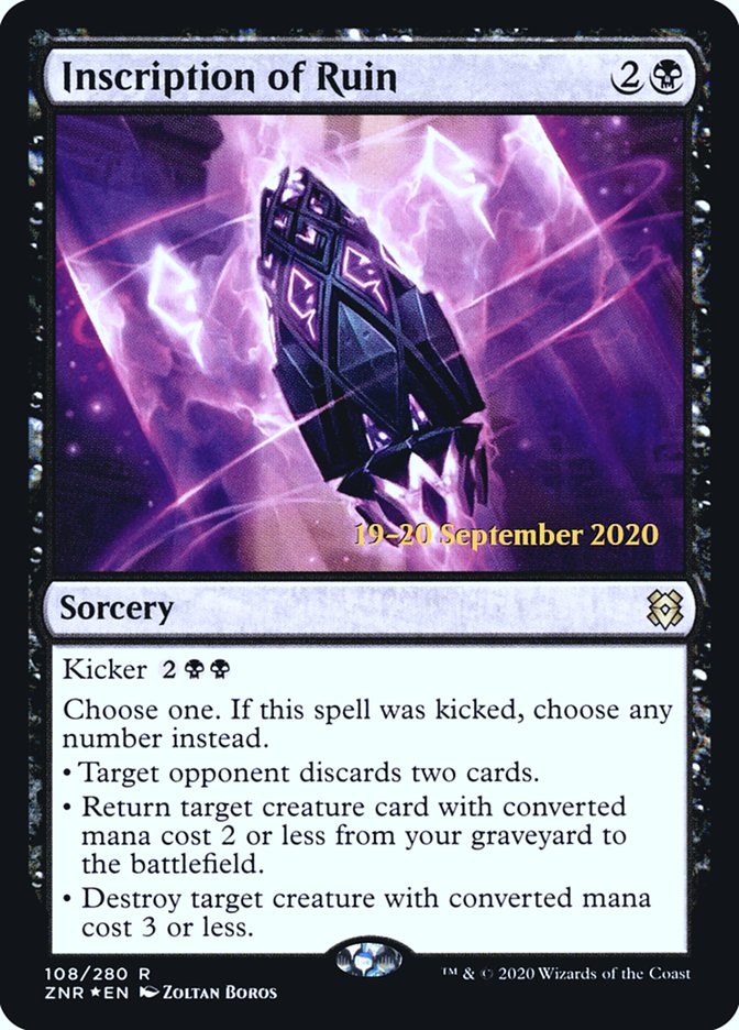 Inscription of Ruin [Zendikar Rising Prerelease Promos] | Game Master's Emporium (The New GME)