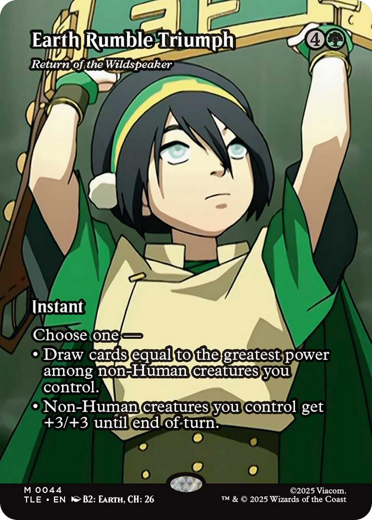 Earth Rumble Triumph - Return of the Wildspeaker (Borderless) [Avatar: The Last Airbender: Eternal-Legal] | Game Master's Emporium (The New GME)