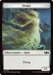 Spirit // Treasure Double-Sided Token [Tarkir: Dragonstorm Commander Tokens] | Game Master's Emporium (The New GME)