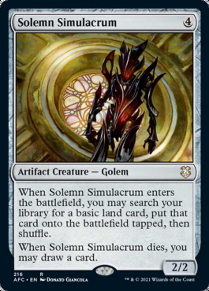 Solemn Simulacrum [Dungeons & Dragons: Adventures in the Forgotten Realms Commander] | Game Master's Emporium (The New GME)