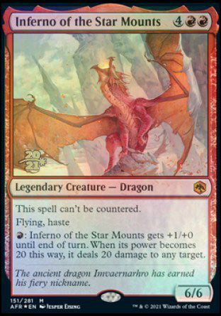 Inferno of the Star Mounts [Dungeons & Dragons: Adventures in the Forgotten Realms Prerelease Promos] | Game Master's Emporium (The New GME)