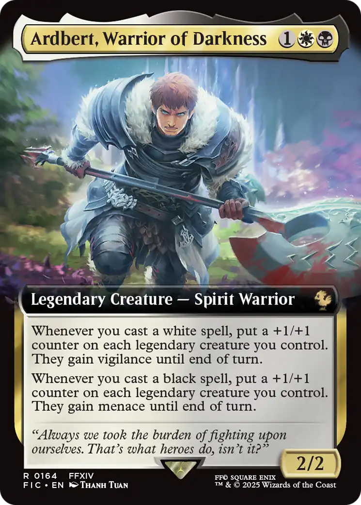 Ardbert, Warrior of Darkness (Extended Art) [FINAL FANTASY Commander] | Game Master's Emporium (The New GME)