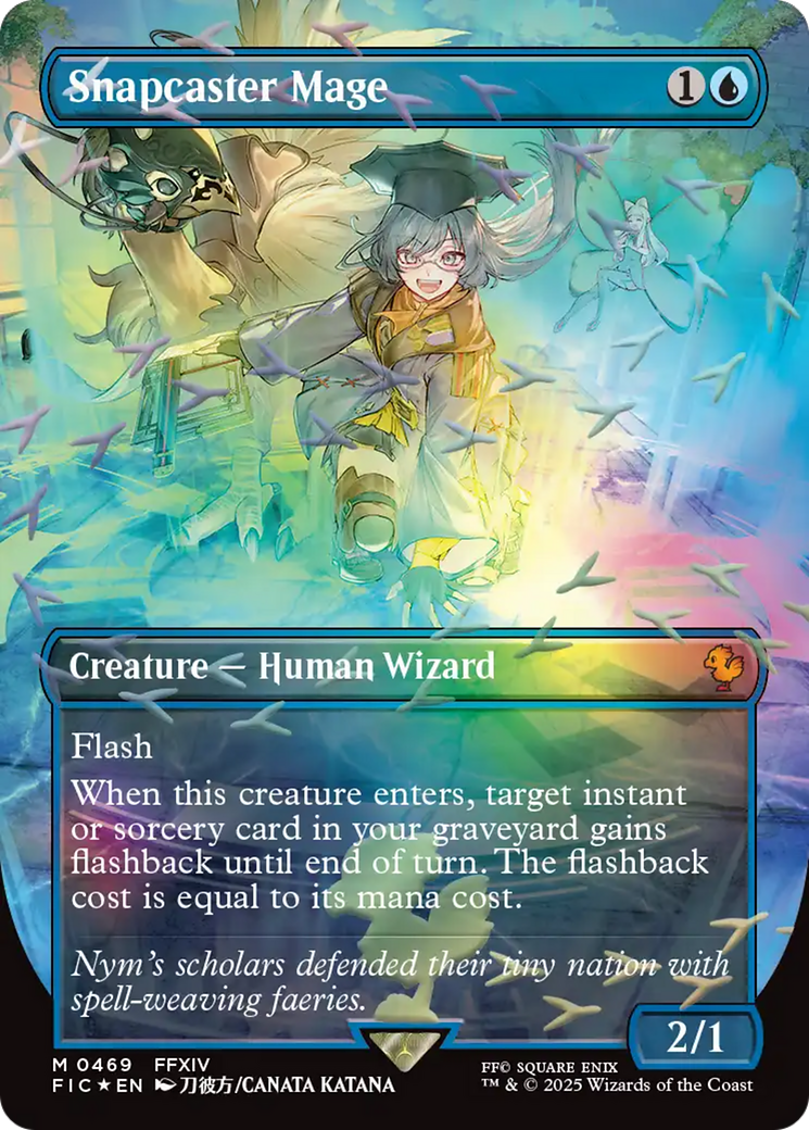 Snapcaster Mage (Borderless) (Chocobo Track Foil) [FINAL FANTASY Commander] | Game Master's Emporium (The New GME)