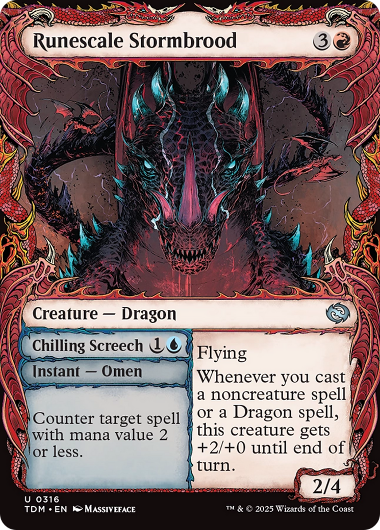 Runescale Stormbrood (Showcase) [Tarkir: Dragonstorm] | Game Master's Emporium (The New GME)