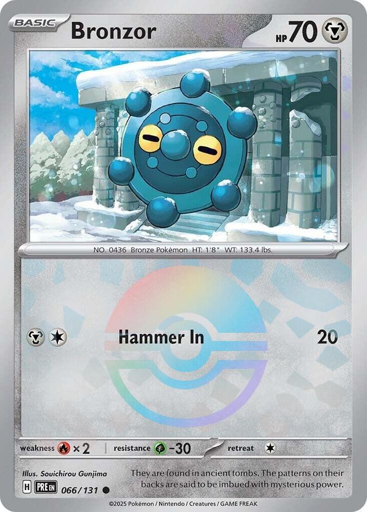 Bronzor (066/131) (Poke Ball Pattern) [Scarlet & Violet: Prismatic Evolutions] | Game Master's Emporium (The New GME)