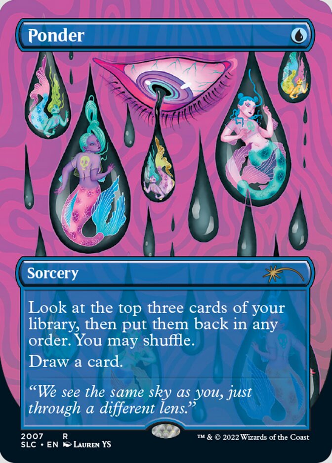 Ponder (Borderless) [Secret Lair Countdown Kit] | Game Master's Emporium (The New GME)