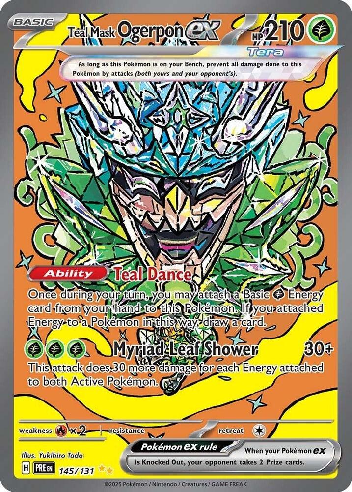 Teal Mask Ogerpon ex (145/131) [Scarlet & Violet: Prismatic Evolutions] | Game Master's Emporium (The New GME)