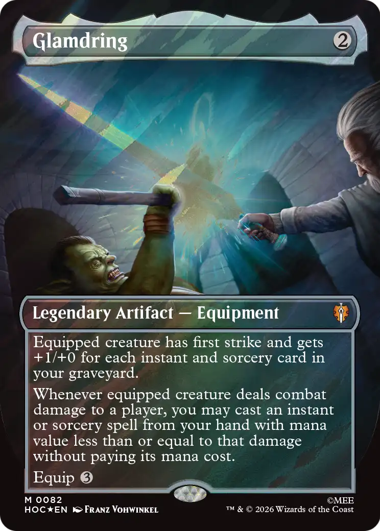 Glamdring (Borderless) (Surge Foil) [The Hobbit: Eternal-Legal] | Game Master's Emporium (The New GME)