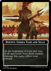 Bounty: Gorra Tash and Silas // Bounty Rules Double-Sided Token [Outlaws of Thunder Junction Commander Tokens] | Game Master's Emporium (The New GME)
