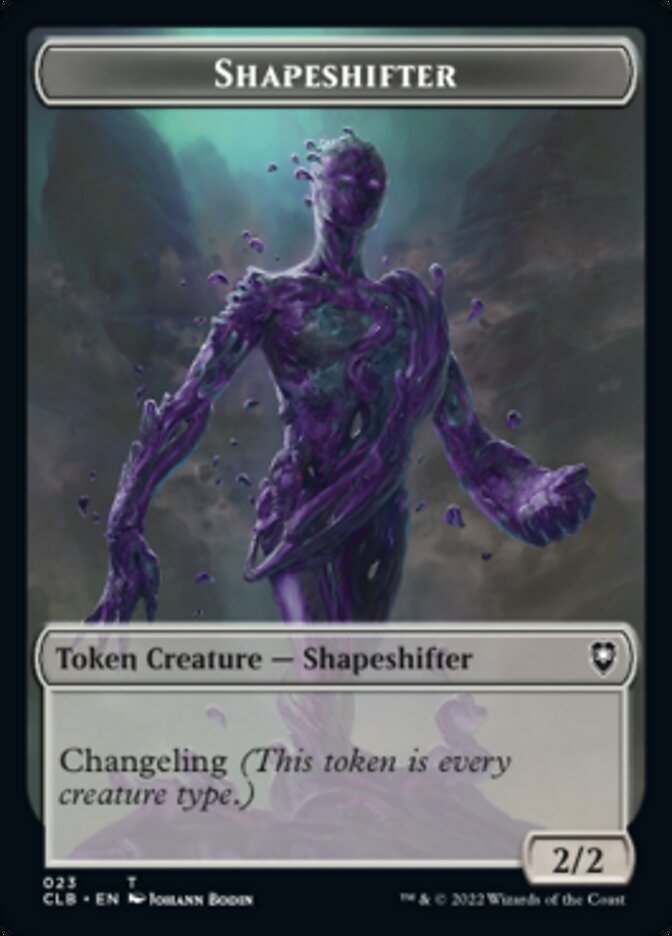 Kor Warrior // Shapeshifter (023) Double-Sided Token [Commander Legends: Battle for Baldur's Gate Tokens] | Game Master's Emporium (The New GME)