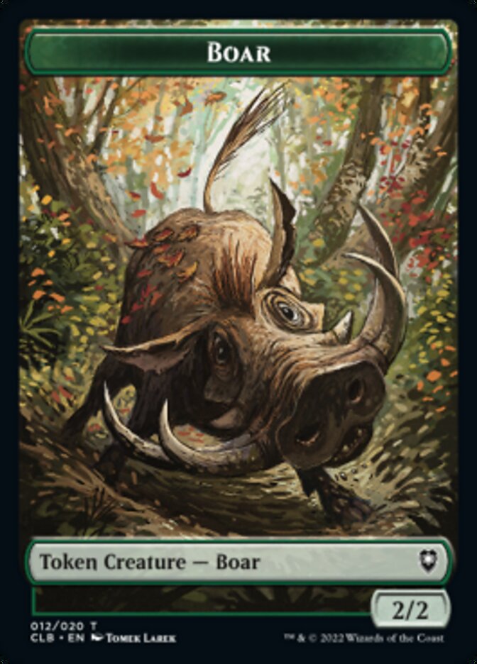 Boar Token [Commander Legends: Battle for Baldur's Gate Tokens] | Game Master's Emporium (The New GME)