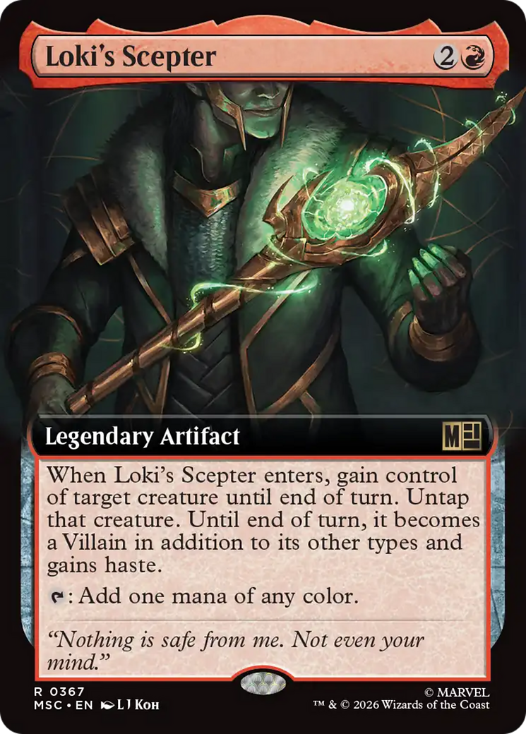 Loki's Scepter (Extended Art) [Marvel Super Heroes Commander] | Game Master's Emporium (The New GME)