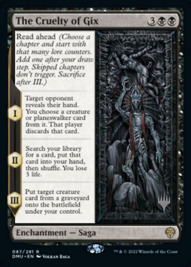 The Cruelty of Gix (Promo Pack) [Dominaria United Promos] | Game Master's Emporium (The New GME)