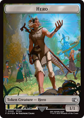Spirit // Hero (0026) Double-Sided Token (Surge Foil) [FINAL FANTASY Commander Tokens] | Game Master's Emporium (The New GME)
