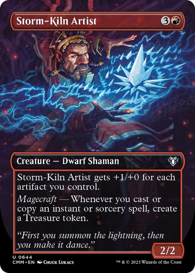Storm-Kiln Artist (Borderless Alternate Art) [Commander Masters] | Game Master's Emporium (The New GME)
