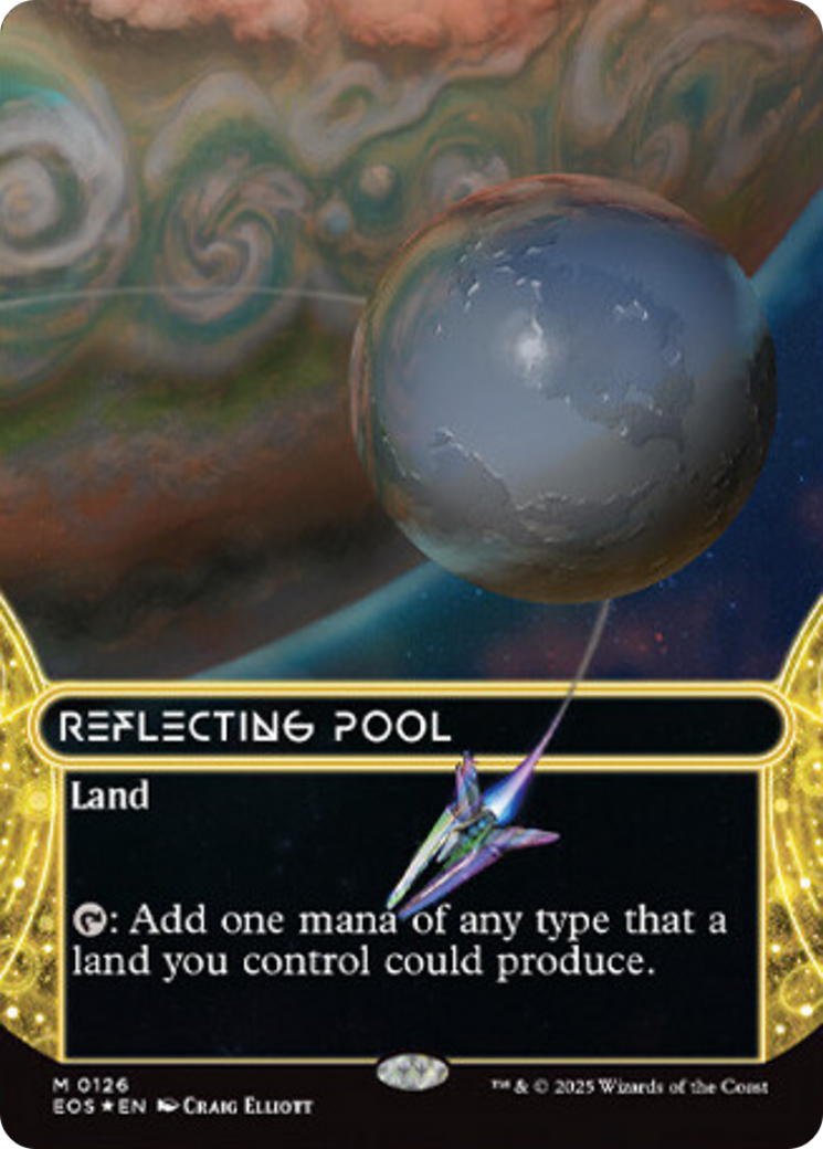 Reflecting Pool (0126) (Borderless) (Galaxy Foil) [Edge of Eternities: Stellar Sights] | Game Master's Emporium (The New GME)
