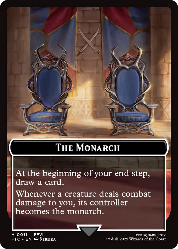 The Blackjack // The Monarch Double-Sided Token (Surge Foil) [FINAL FANTASY Commander Tokens] | Game Master's Emporium (The New GME)