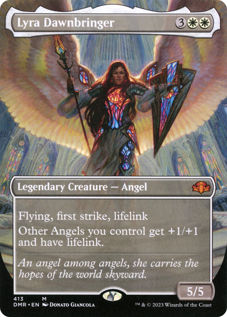 Lyra Dawnbringer (Borderless Alternate Art) [Dominaria Remastered] | Game Master's Emporium (The New GME)