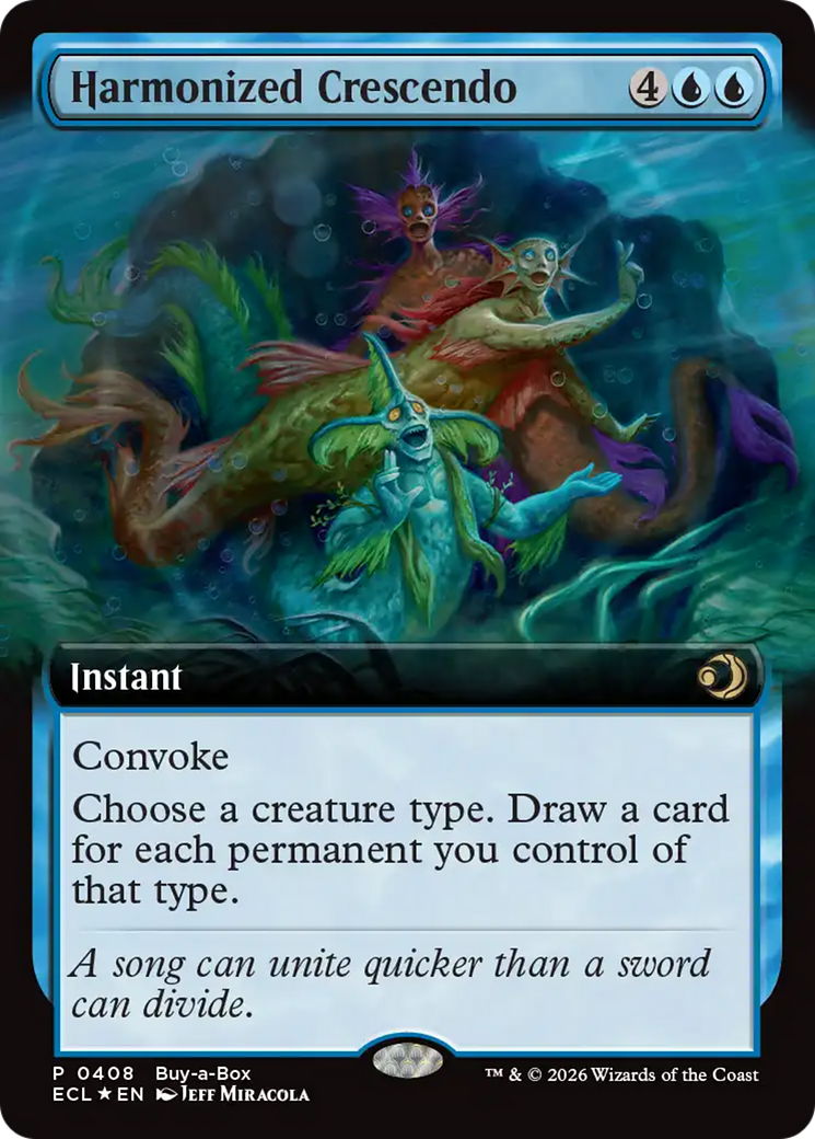 Harmonized Crescendo (Extended Art) (Buy-A-Box) [Lorwyn Eclipsed] | Game Master's Emporium (The New GME)