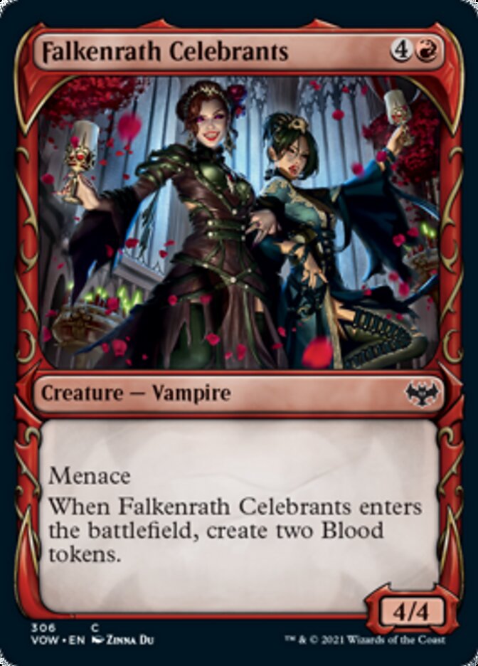 Falkenrath Celebrants (Showcase Fang Frame) [Innistrad: Crimson Vow] | Game Master's Emporium (The New GME)