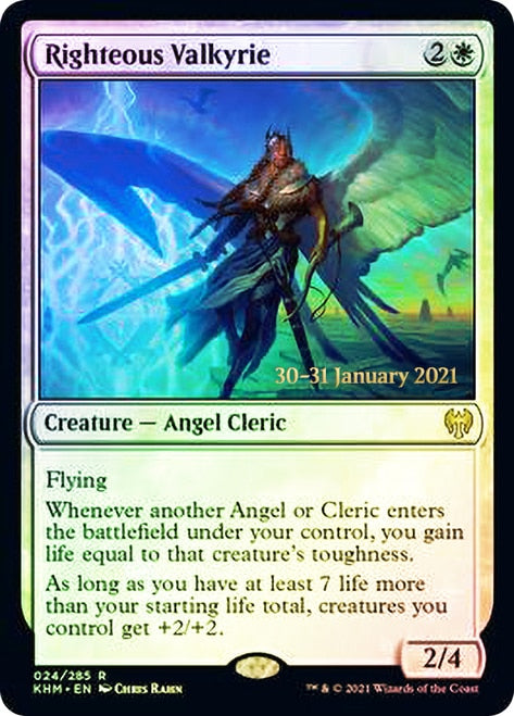 Righteous Valkyrie [Kaldheim Prerelease Promos] | Game Master's Emporium (The New GME)
