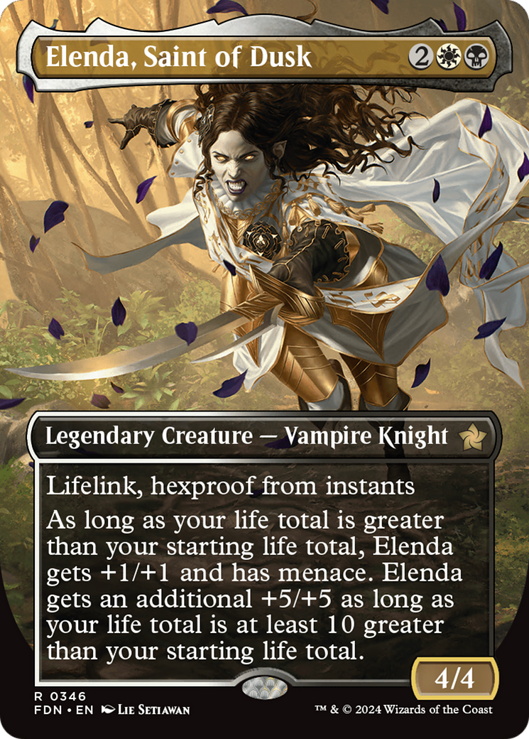 Elenda, Saint of Dusk (Borderless) [Foundations] | Game Master's Emporium (The New GME)